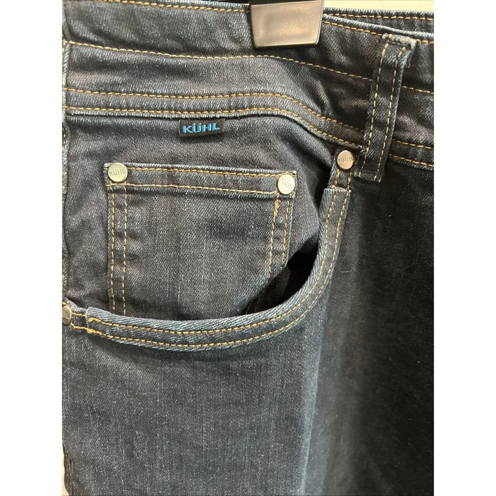Kuhl Rydr Jeans Men's 42x32 Indigo Dye Wash Straight Leg Outdoor Hiking Stretch